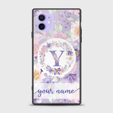 iPhone 12 Cover -Personalized Alphabet Series - HQ Ultra Shine Premium Infinity Glass Soft Silicon Borders Case