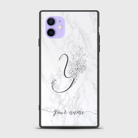 iPhone 12 Cover -Personalized Alphabet Series - HQ Ultra Shine Premium Infinity Glass Soft Silicon Borders Case