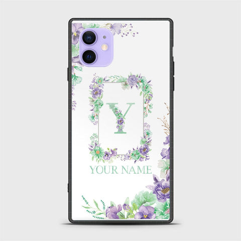 iPhone 12 Cover -Personalized Alphabet Series - HQ Ultra Shine Premium Infinity Glass Soft Silicon Borders Case