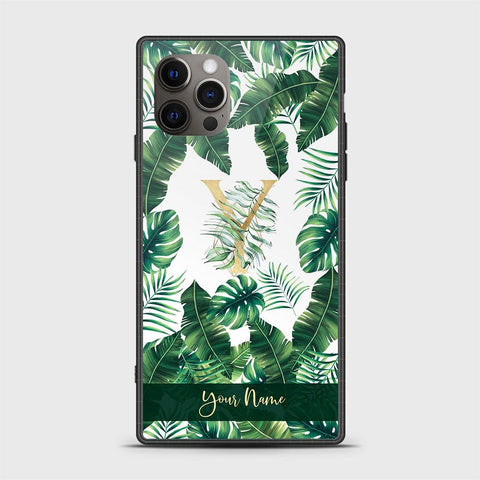 iPhone 12 Pro Cover -Personalized Alphabet Series - HQ Ultra Shine Premium Infinity Glass Soft Silicon Borders Case