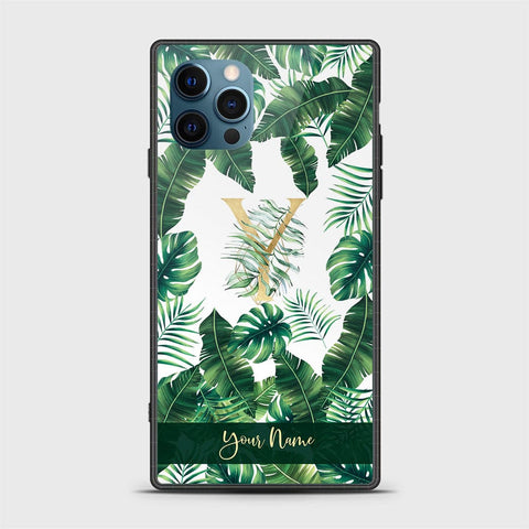 iPhone 12 Pro Max Cover -Personalized Alphabet Series - HQ Ultra Shine Premium Infinity Glass Soft Silicon Borders Case