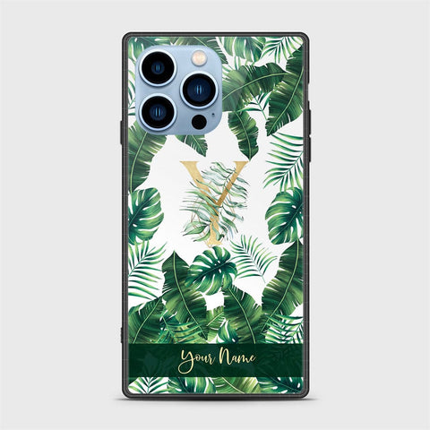 iPhone 13 Pro Cover -Personalized Alphabet Series - HQ Ultra Shine Premium Infinity Glass Soft Silicon Borders Case