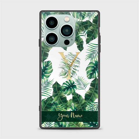 iPhone 14 Pro Cover -Personalized Alphabet Series - HQ Ultra Shine Premium Infinity Glass Soft Silicon Borders Case