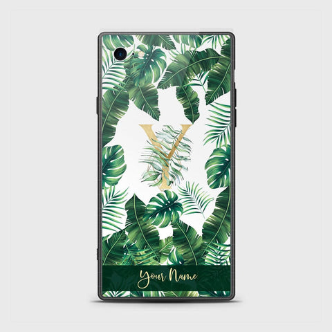 iPhone 8 / 7 Cover -Personalized Alphabet Series - HQ Ultra Shine Premium Infinity Glass Soft Silicon Borders Case