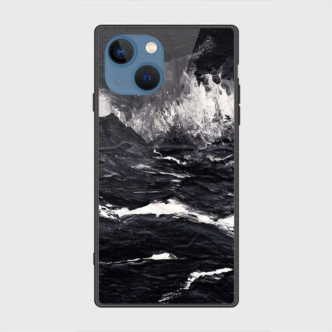 iPhone 13 Cover- Black Marble Series - HQ Ultra Shine Premium Infinity Glass Soft Silicon Borders Case