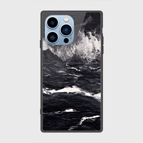 iPhone 13 Pro Max Cover- Black Marble Series - HQ Ultra Shine Premium Infinity Glass Soft Silicon Borders Case