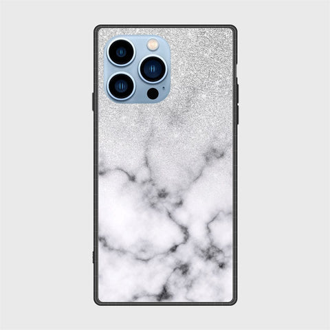 iPhone 13 Pro Cover- White Marble Series - HQ Ultra Shine Premium Infinity Glass Soft Silicon Borders Case