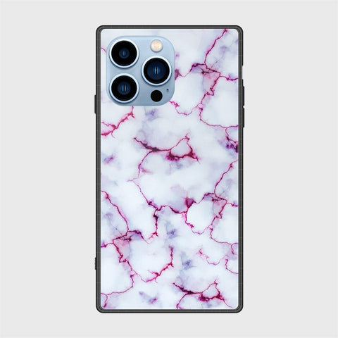 iPhone 13 Pro Max Cover- White Marble Series - HQ Ultra Shine Premium Infinity Glass Soft Silicon Borders Case