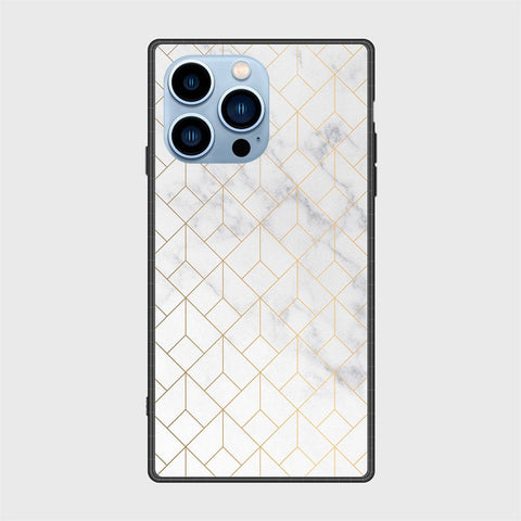 iPhone 13 Pro Cover- White Marble Series 2 - HQ Ultra Shine Premium Infinity Glass Soft Silicon Borders Case