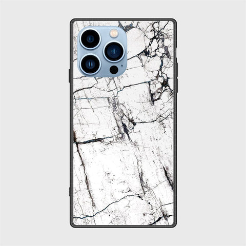 iPhone 13 Pro Cover- White Marble Series 2 - HQ Ultra Shine Premium Infinity Glass Soft Silicon Borders Case