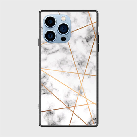 iPhone 13 Pro Cover- White Marble Series 2 - HQ Ultra Shine Premium Infinity Glass Soft Silicon Borders Case