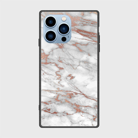 iPhone 13 Pro Cover- White Marble Series 2 - HQ Ultra Shine Premium Infinity Glass Soft Silicon Borders Case