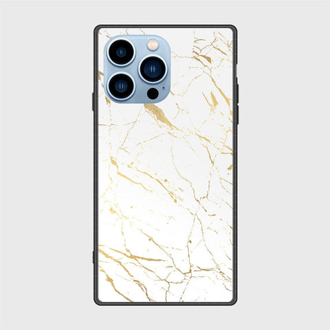 iPhone 13 Pro Cover- White Marble Series 2 - HQ Ultra Shine Premium Infinity Glass Soft Silicon Borders Case