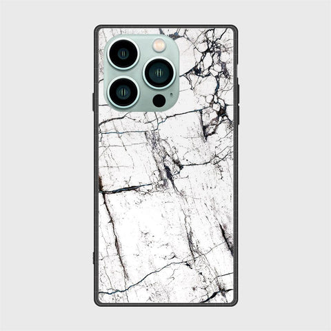 iPhone 14 Pro Cover- White Marble Series 2 - HQ Ultra Shine Premium Infinity Glass Soft Silicon Borders Case