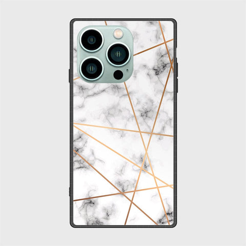 iPhone 14 Pro Cover- White Marble Series 2 - HQ Ultra Shine Premium Infinity Glass Soft Silicon Borders Case