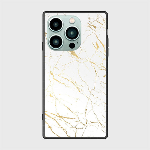 iPhone 14 Pro Cover- White Marble Series 2 - HQ Ultra Shine Premium Infinity Glass Soft Silicon Borders Case