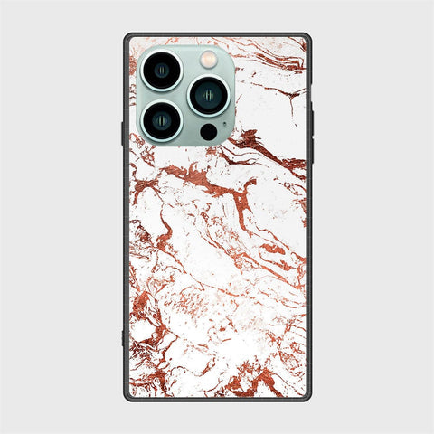 iPhone 14 Pro Max Cover- White Marble Series 2 - HQ Ultra Shine Premium Infinity Glass Soft Silicon Borders Case