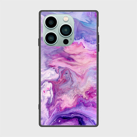 iPhone 14 Pro Cover- Colorful Marble Series - HQ Ultra Shine Premium Infinity Glass Soft Silicon Borders Case