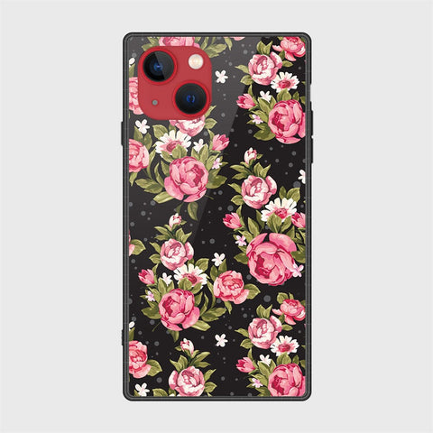 iPhone 13 Mini Cover- Floral Series - HQ Ultra Shine Premium Infinity Glass Soft Silicon Borders Case