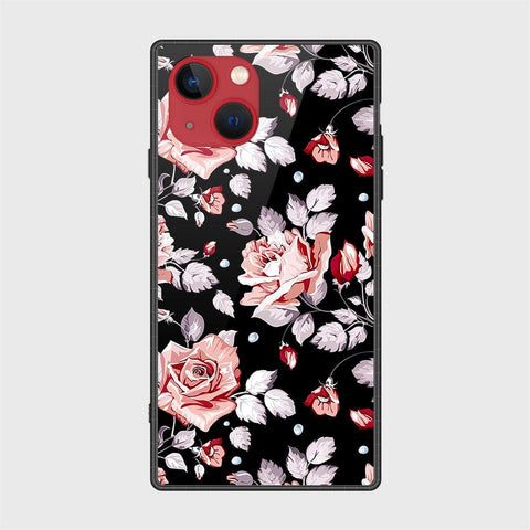 iPhone 13 Mini Cover- Floral Series - HQ Ultra Shine Premium Infinity Glass Soft Silicon Borders Case