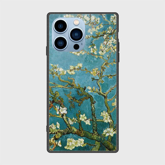 iPhone 13 Pro Cover- Floral Series 2 - HQ Ultra Shine Premium Infinity Glass Soft Silicon Borders Case