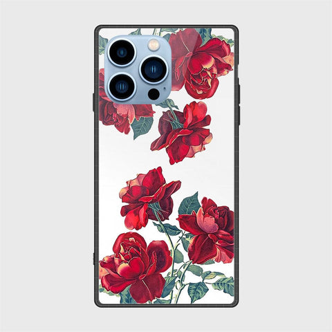 iPhone 13 Pro Max Cover- Floral Series 2 - HQ Ultra Shine Premium Infinity Glass Soft Silicon Borders Case