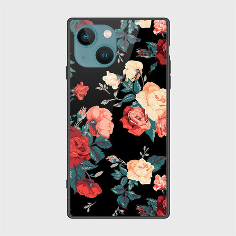 iPhone 14 Cover- Floral Series 2 - HQ Ultra Shine Premium Infinity Glass Soft Silicon Borders Case