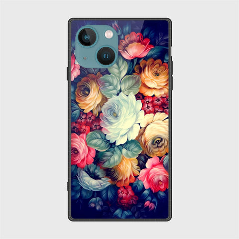 iPhone 14 Cover- Floral Series 2 - HQ Ultra Shine Premium Infinity Glass Soft Silicon Borders Case