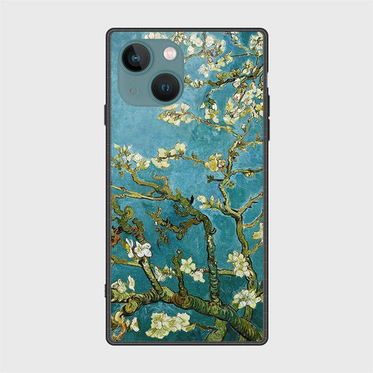 iPhone 14 Plus Cover- Floral Series 2 - HQ Ultra Shine Premium Infinity Glass Soft Silicon Borders Case