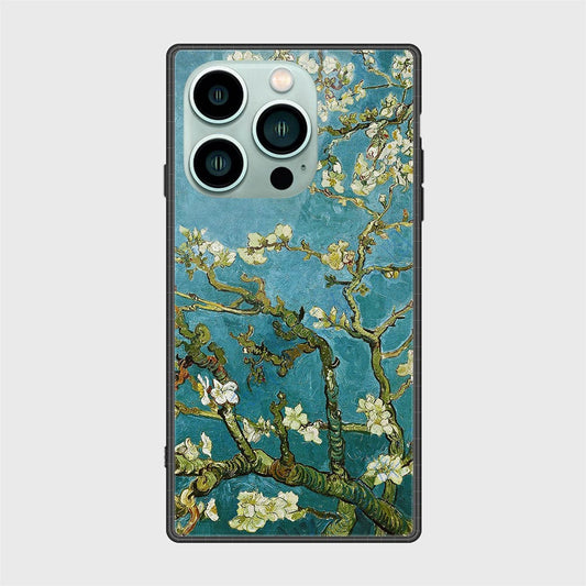 iPhone 14 Pro Max Cover- Floral Series 2 - HQ Ultra Shine Premium Infinity Glass Soft Silicon Borders Case