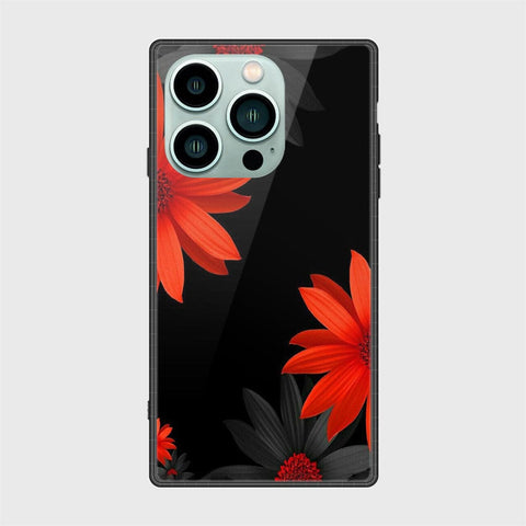iPhone 14 Pro Max Cover- Floral Series 2 - HQ Ultra Shine Premium Infinity Glass Soft Silicon Borders Case