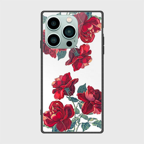 iPhone 14 Pro Max Cover- Floral Series 2 - HQ Ultra Shine Premium Infinity Glass Soft Silicon Borders Case