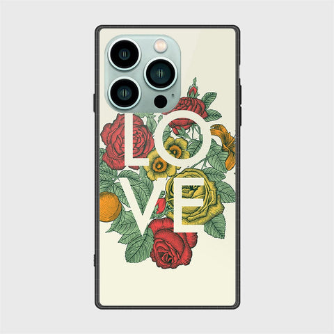 iPhone 14 Pro Max Cover- Floral Series 2 - HQ Ultra Shine Premium Infinity Glass Soft Silicon Borders Case