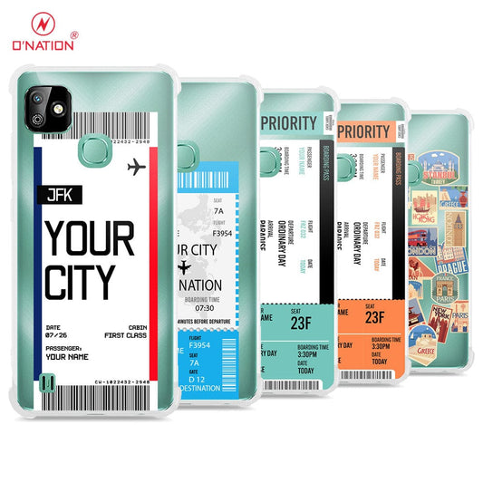 Infinix Smart HD 2021 Cover - Personalised Boarding Pass Ticket Series - 5 Designs - Clear Phone Case - Soft Silicon Borders