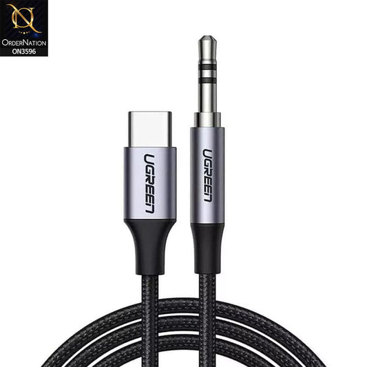 Black - UGREEN 30633 USB-C AUDIO CABLE 3.5MM