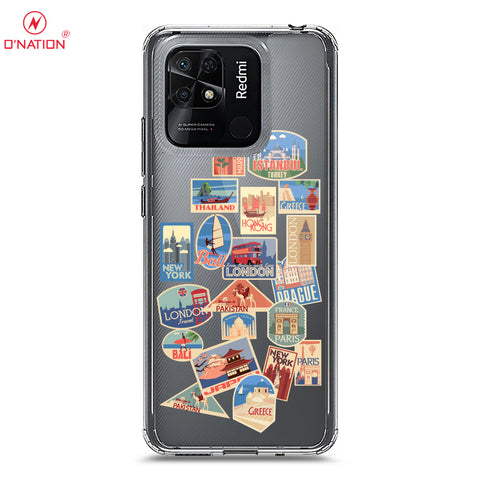 Xiaomi Redmi 10C Cover - Personalised Boarding Pass Ticket Series - 5 Designs - Clear Phone Case - Soft Silicon Borders