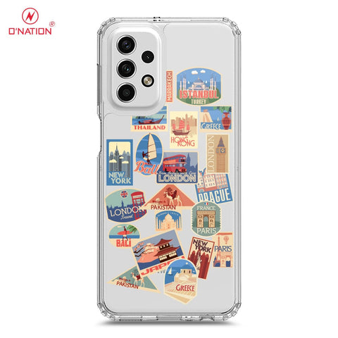 Samsung Galaxy A53 5G Cover - Personalised Boarding Pass Ticket Series - 5 Designs - Clear Phone Case - Soft Silicon Borders
