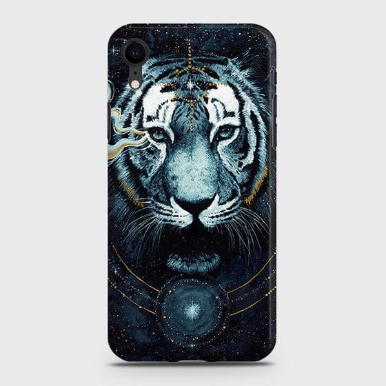 iPhone XR Cover - Vintage Galaxy Tiger Printed Hard Case with Life Time Colors Guarantee
