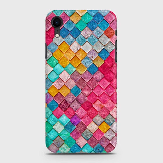 iPhone XR Cover - Chic Colorful Mermaid Printed Hard Case with Life Time Colors Guarantee
