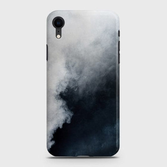 iPhone XR Cover - Matte Finish - Trendy Misty White and Black Marble Printed Hard Case with Life Time Colors Guarantee