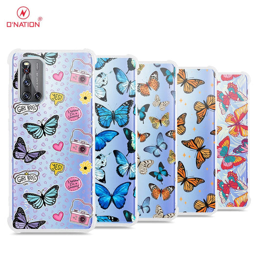 Vivo V19 Cover - O'Nation Butterfly Dreams Series - 9 Designs - Clear Phone Case - Soft Silicon Borders