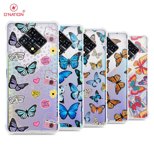 Infinix Zero 8i Cover - O'Nation Butterfly Dreams Series - 9 Designs - Clear Phone Case - Soft Silicon Borders