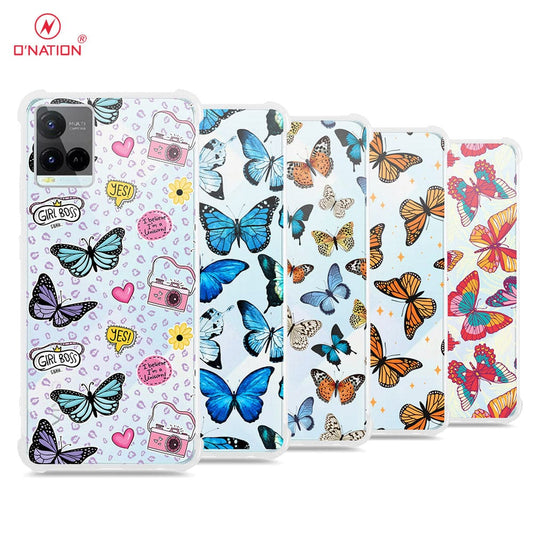 Vivo Y21e Cover - O'Nation Butterfly Dreams Series - 9 Designs - Clear Phone Case - Soft Silicon Borders