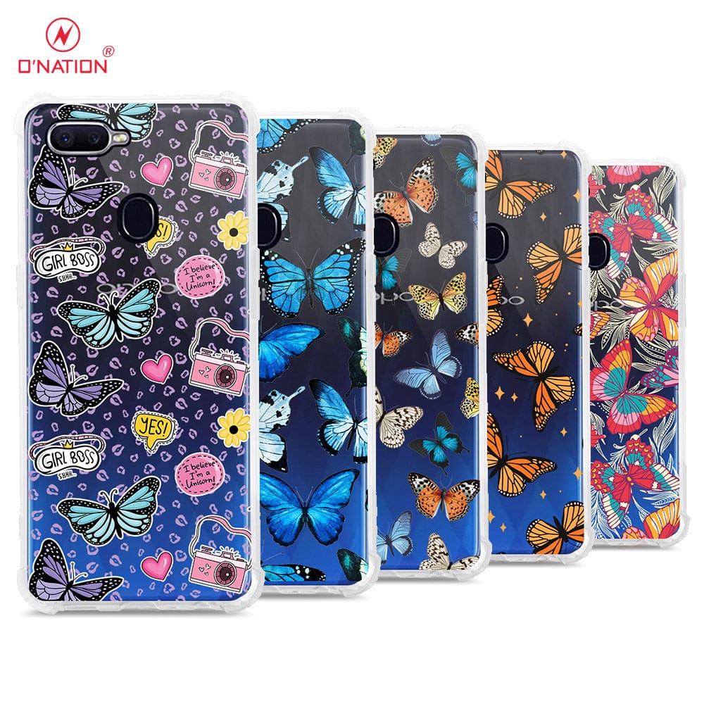 Oppo F9 / F9 Pro Cover - O'Nation Butterfly Dreams Series - 9 Designs - Clear Phone Case - Soft Silicon Borders