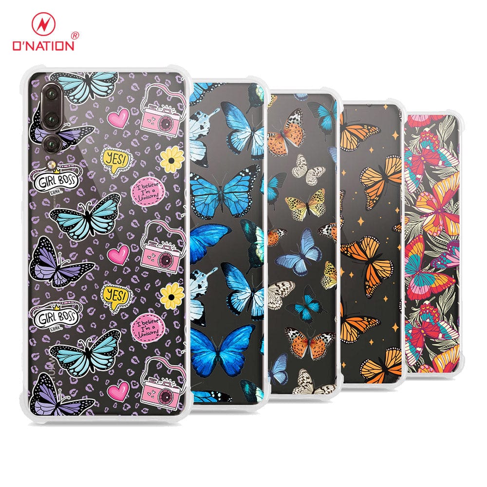 Huawei P20 Pro Cover - O'Nation Butterfly Dreams Series - 9 Designs - Clear Phone Case - Soft Silicon Borders