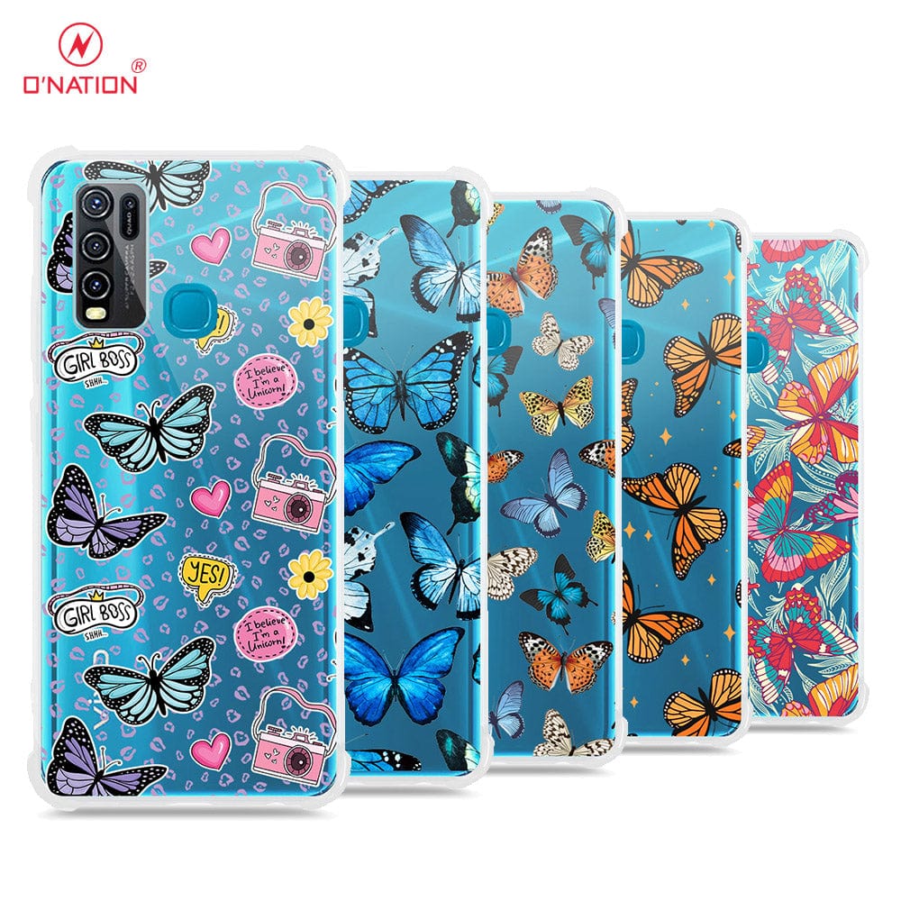 Vivo Y50 Cover - O'Nation Butterfly Dreams Series - 9 Designs - Clear Phone Case - Soft Silicon Borders