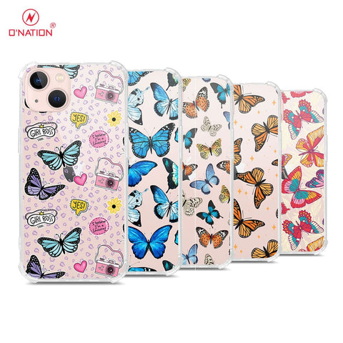 iPhone 13 Cover - O'Nation Butterfly Dreams Series - 9 Designs - Clear Phone Case - Soft Silicon Borders U16