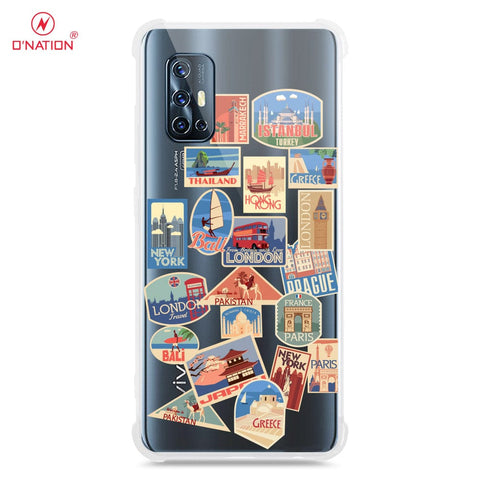 Vivo V17 Cover - Personalised Boarding Pass Ticket Series - 5 Designs - Clear Phone Case - Soft Silicon Borders