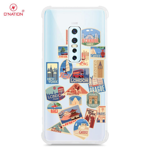 Vivo V17 Pro Cover - Personalised Boarding Pass Ticket Series - 5 Designs - Clear Phone Case - Soft Silicon Borders