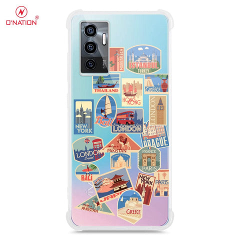 Vivo V23e 5G Cover - Personalised Boarding Pass Ticket Series - Clear Phone Case - Shockpoof Soft Tpu Clear Case ( Fast Delivery )
